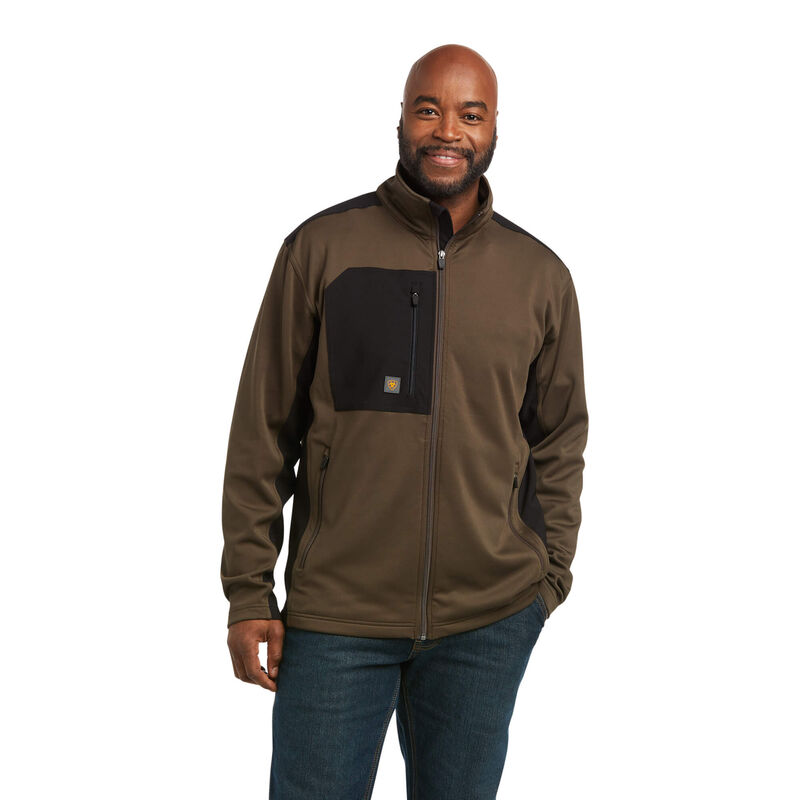 Ariat Jacke Herren - Rebar Dri-Tech Durastretch Fleece Hybrid DunkelBraun ( ZUHER-9531 )